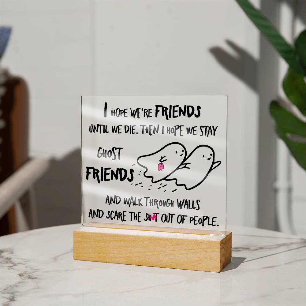 Halloween | Ghost Friends | Besties | Acrylic Plaque