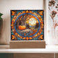 Pumpkin Moon | Landscape Thanksgiving | Stained Glass Acrylic