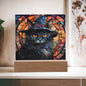 Black Cat Witch | Stained Glass | Acrylic Plaque