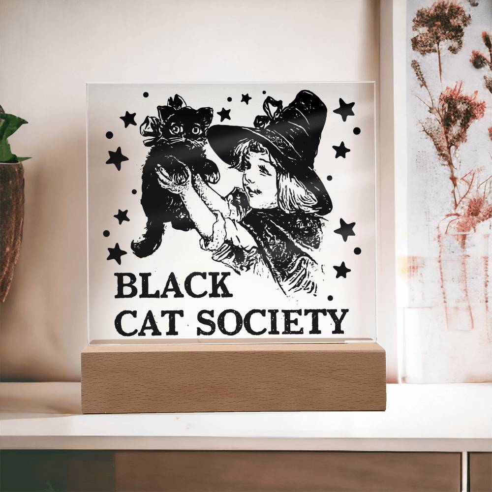 Black Cat Society | Acrylic Plaque