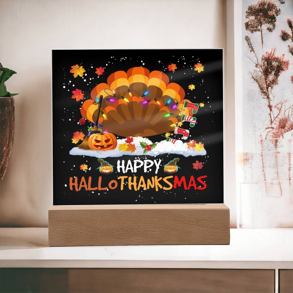 HappyHalloThanksMas | Acrylic