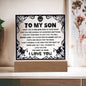 To My Son | Win or Learn | Acrylic Plaque | Halloween
