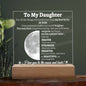 To My Daughter | I love you to the Moon and Back Acrylic Plaque