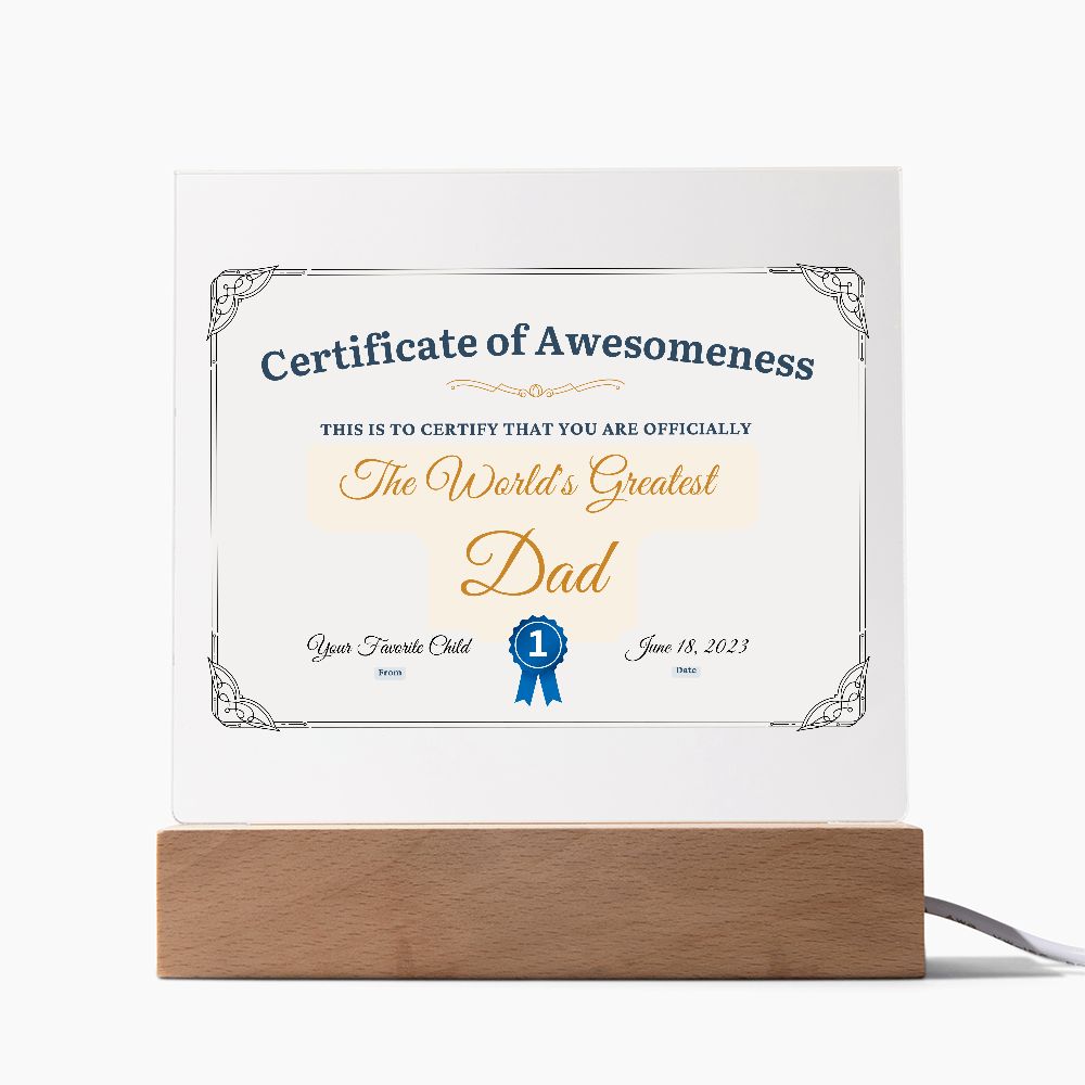 Awesome Dad Acrylic Plaque