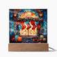 Stained Glass Stockings on the Mantle Acrylic Plaque