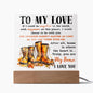 To My Love | Home is Where My Heart Is | Acrylic Plaque