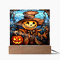 Pumpkin Ghost | Stained Glass | Acrylic Plaque