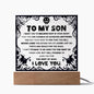 To My Son | Win or Learn | Acrylic Plaque | Halloween