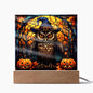 Owl Stained Glass | Acrylic Plaque | Halloween