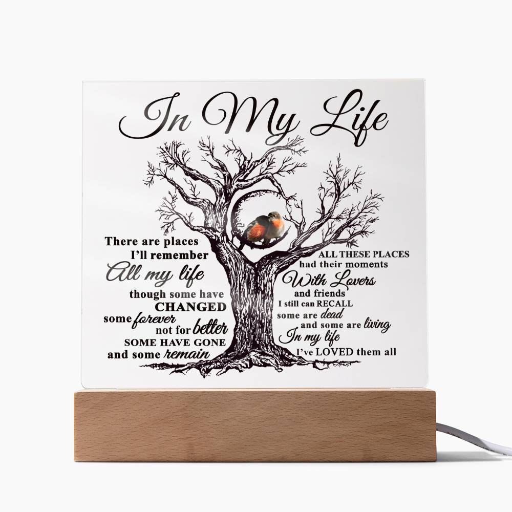 In My Life I've Loved them All | Acrylic Plaque