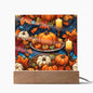 Warm Thanksgiving | Pumpkin Plate | Stained Glass Acrylic