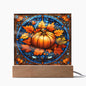 Stained Glass Pumpkin | Thanksgiving | Acrylic Plaque Nightlight