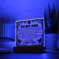 To My Son | Win or Learn | Acrylic Plaque | Halloween