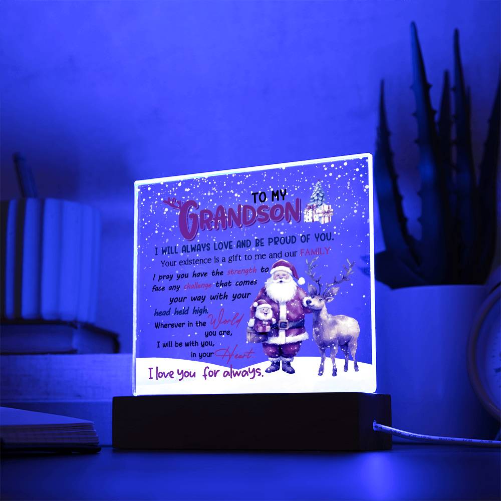 To My Grandson - Be with You Acrylic Plaque