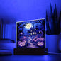 Halloween House Pumpkin Patch | Stained Glass | Acrylic Plaque