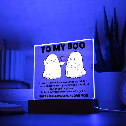 To My Boo | Happy Halloween | Acrylic Plaque | Love of My Life