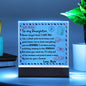 My Daughter | Envelope | Never Forget  That I Love You | Acrylic Plaque
