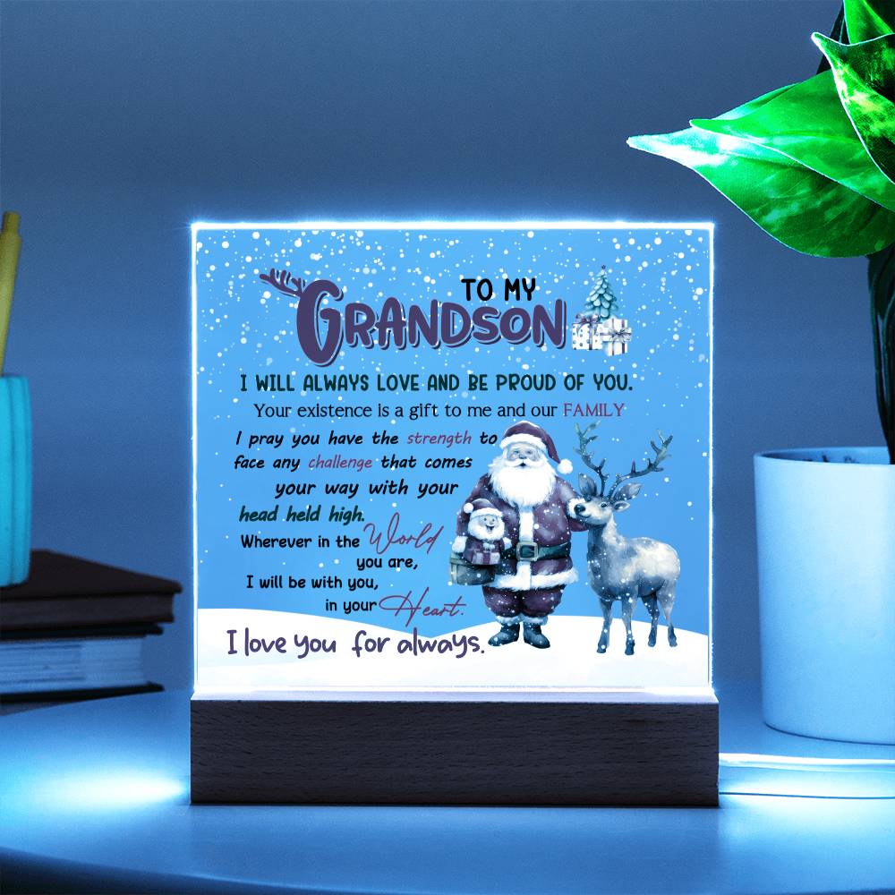 To My Grandson - Be with You Acrylic Plaque