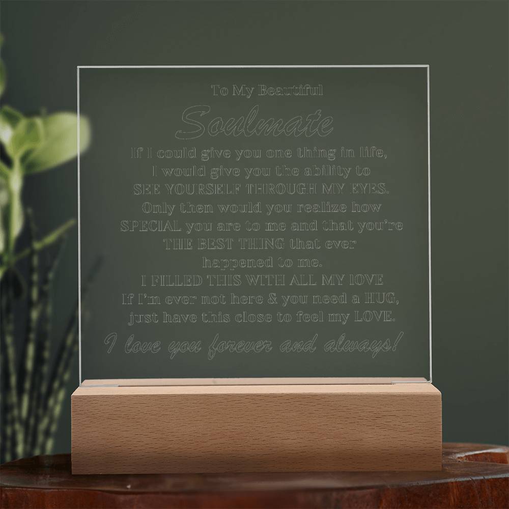 Beautiful Soulmate 2 | Engraved Acrylic