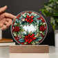 Christmas Wreath Stained Glass Acrylic Plaque