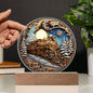 Fairytale Train | Circle Acrylic Plaque | Nightlight