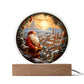 Santa and Town Acrylic Plaque