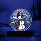 Stained Glass Snowman Acrylic Plaque
