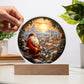 Santa and Town Acrylic Plaque