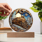 Fairytale Train | Circle Acrylic Plaque | Nightlight