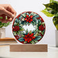 Christmas Wreath Stained Glass Acrylic Plaque