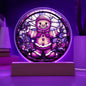 Gingerbread Stained Glass Acrylic Plaque