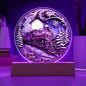 Fairytale Train | Circle Acrylic Plaque | Nightlight