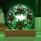 Christmas Wreath Stained Glass Acrylic Plaque