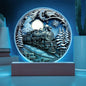 Fairytale Train | Circle Acrylic Plaque | Nightlight