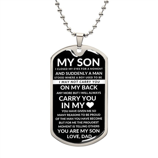 My Son | Dog Tag | Carry You | Heart