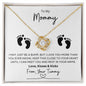 To My Mommy | Love Knot Necklace | Perfect Gift for Mother's Day | Gift for Mom to be | Baby Shower