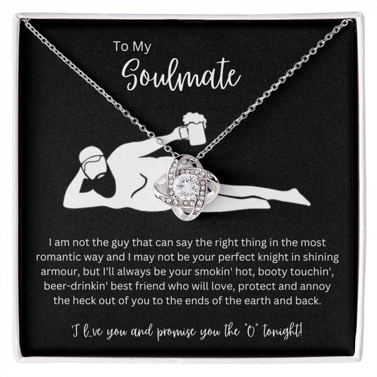 Soulmate | Funny | Love Knot Necklace | Valentine's Day | Humor | Gift for Her