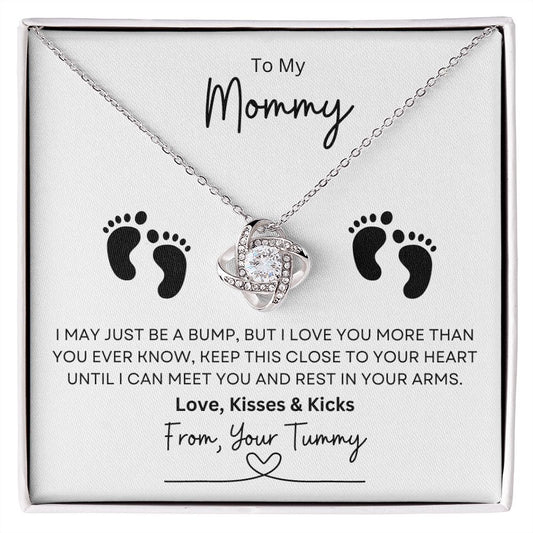 To My Mommy | Love Knot Necklace | Perfect Gift for Mother's Day | Gift for Mom to be | Baby Shower