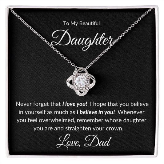 My Beautiful Daughter | Love Knot Necklace | Gift For Her