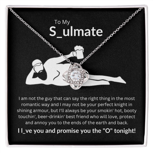 To My Soulmate | Love Knot Necklace | Gift for Her | Valentine's Day | Gift for Wife