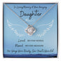 Loss of Daughter Gift Necklace | Sympathy Loss of Daughter | Love Knot Necklace | Her Wings Were Ready