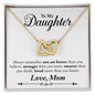 My Daughter | Braver Stronger Smarter - Interlocking Hearts Necklace