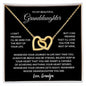 My Beautiful Granddaughter | Interlocking Hearts Necklace | I can't promise to be here | Granddaugther Gift | Birthday | Graduation