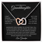 My Beautiful Granddaughter | I Can't Promise to Be Here | Interlocking Hearts Necklace | Gift for Granddaughter | Birthday Gift