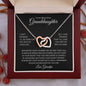 My Beautiful Granddaughter | I Can't Promise to Be Here | Interlocking Hearts Necklace | Gift for Granddaughter | Birthday Gift
