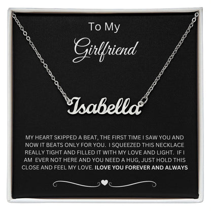 TO MY GIRLFRIEND | PERSONALIZED NAME NECKLACE | GIFTS FOR HER | CUSTOM NAME NECKLACE | VALENTINE'S DAY