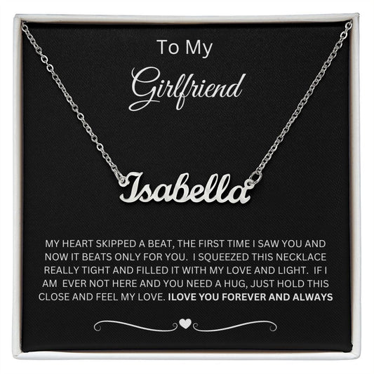 TO MY GIRLFRIEND | PERSONALIZED NAME NECKLACE | GIFTS FOR HER | CUSTOM NAME NECKLACE | VALENTINE'S DAY
