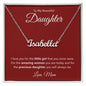 My Beautiful Daughter - Personalized Name Necklace w/MC - Love Mom