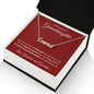 To My Beautiful Granddaughter - Personalized Name Necklace w/MC - Love Grandma and Grandpa