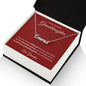 To My Granddaughter - Personalized Name Necklace w/MC - Love Grandpa